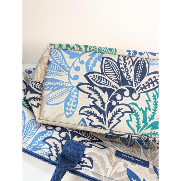 Vera Bradley Northern Lights Lighten Up Expandable Travel Tote Carry All Blue - Picture 14 of 15